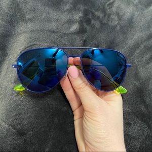 Saint Laurent Blue Aviator Sunglasses